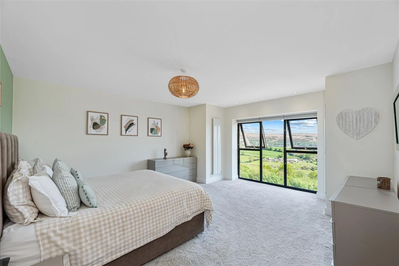 Double bedroom with countryside views